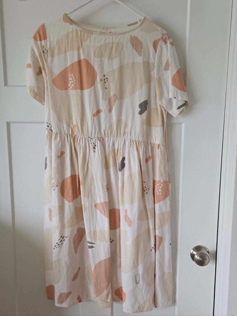 Tradlands Nico Dress Caroline Print Linen Blend Pockets Short Sleeve Women's Xl — image 4 of 6